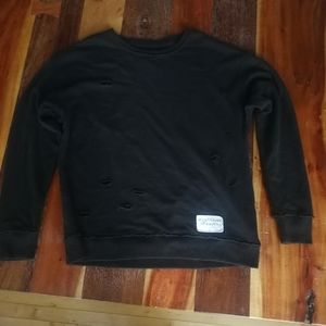 👚HOLLISTER | Black distressed sweater